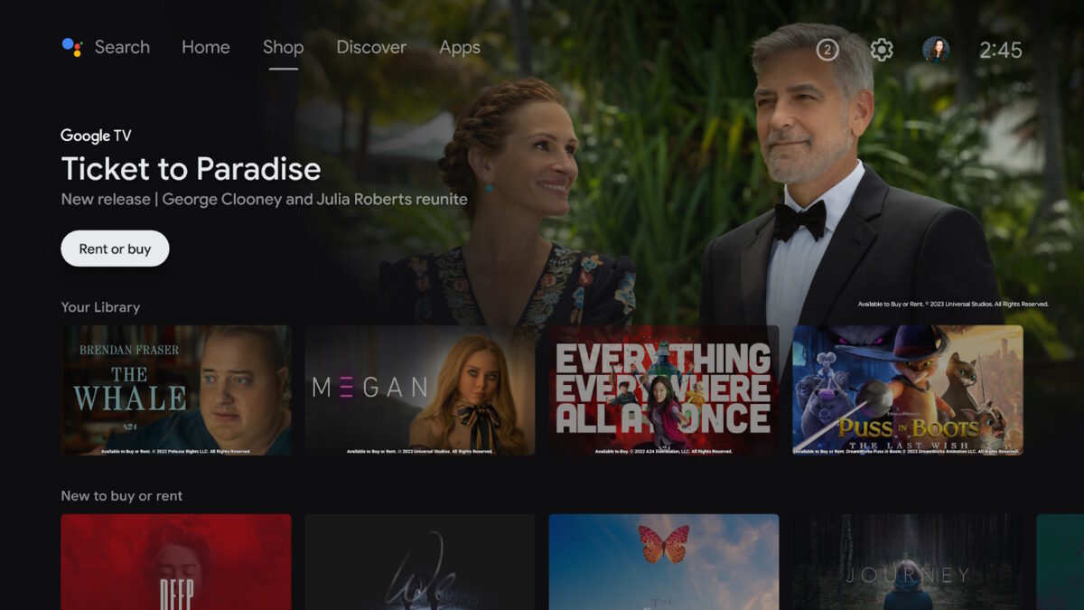 Android TV Shop Tab Android TV Shop Tab