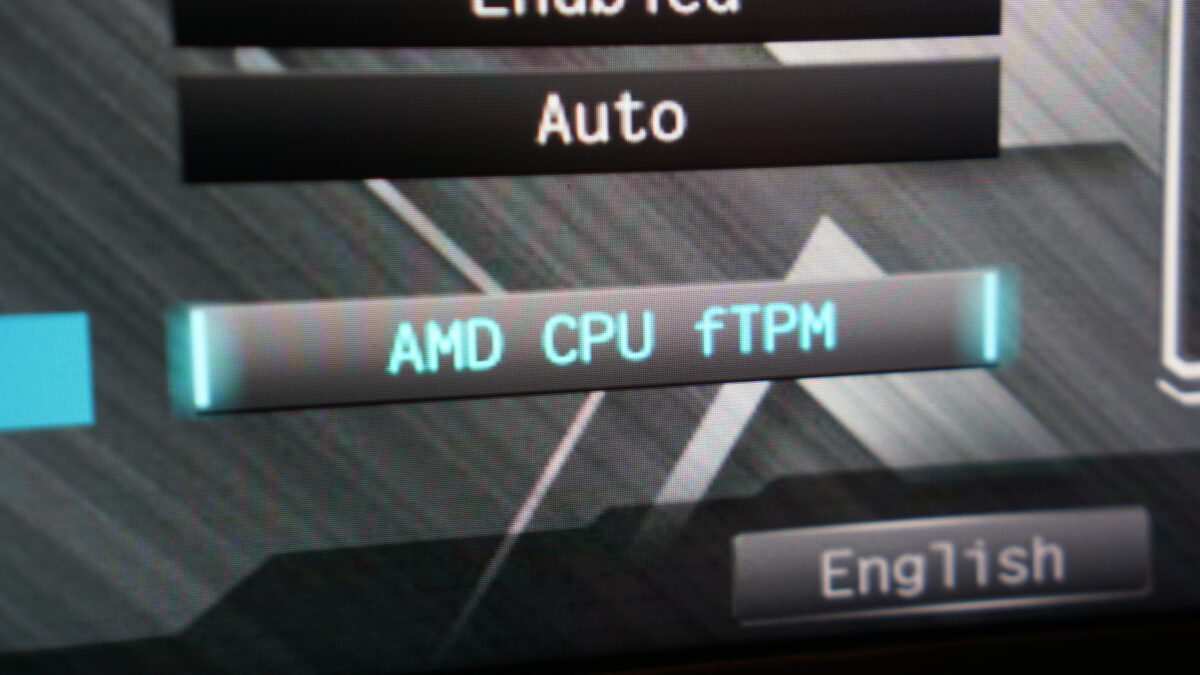AMD TPM setting 2 AMD TPM setting 2