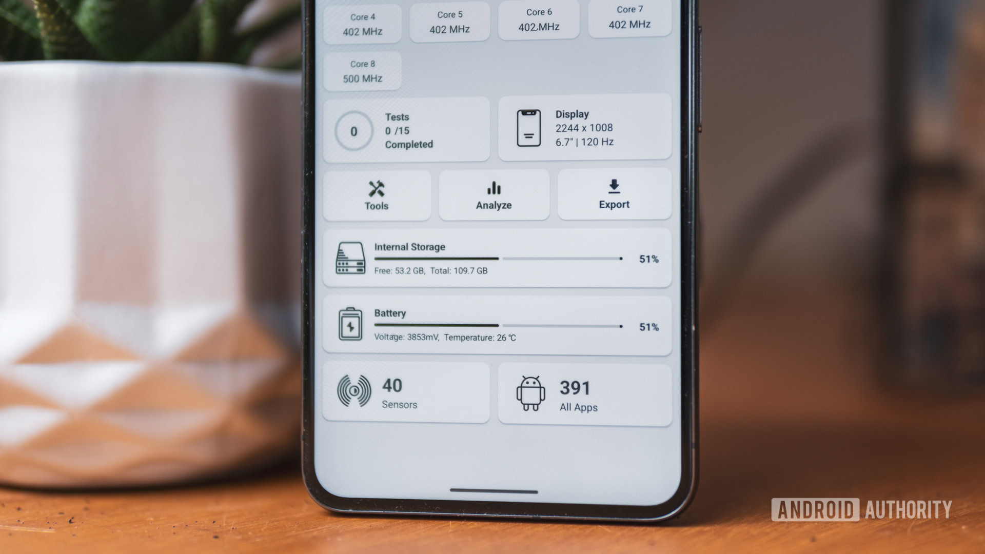 Smartphone Specs Closeup Smartphone Specs Closeup